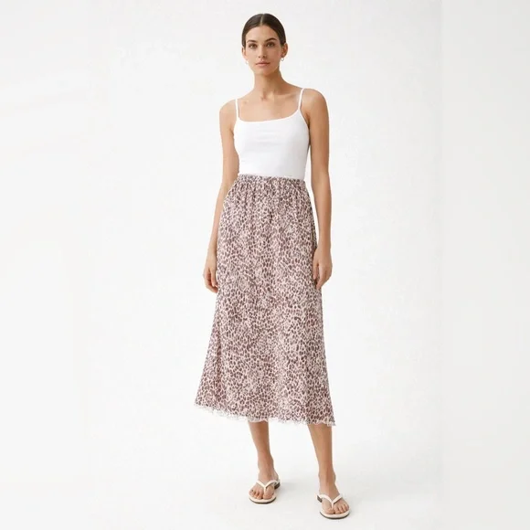 Wild Skye | Midi Leopard Skirt - Picture 1 of 5